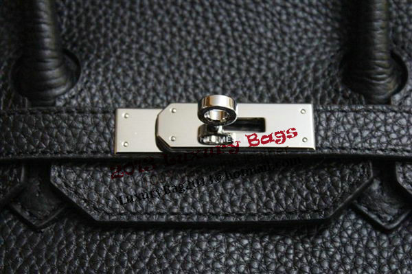 Hermes Birkin 35CM Tote Bag Black&Rose Clemence Leather H35 Silver Hermes Birkin 35CM Tote Bag Black&Rose Clemence Leather H35 Silver