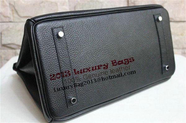 Hermes Birkin 35CM Tote Bag Black&Rose Clemence Leather H35 Silver Hermes Birkin 35CM Tote Bag Black&Rose Clemence Leather H35 Silver
