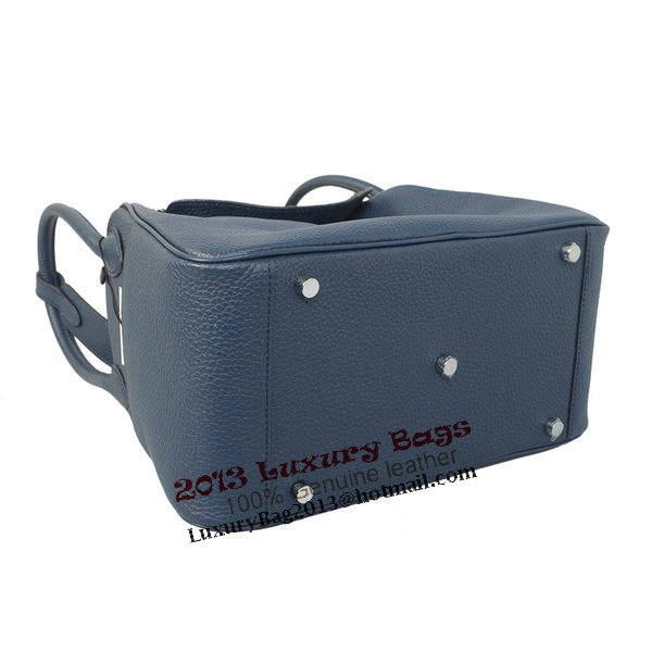 Hermes Lindy 30CM Dark Blue Grainy Leather Havanne Shoulder Bag Hermes Lindy 30CM Dark Blue Grainy Leather Havanne Shoulder Bag
