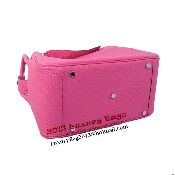 Hermes Lindy 30CM Rose Grainy Leather Havanne Shoulder Bag Hermes Lindy 30CM Rose Grainy Leather Havanne Shoulder Bag