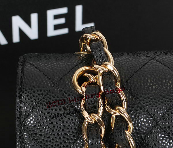 Chanel Classic Flap Bag 1113 Black Original Cannage Pattern Leather Gold Chanel Classic Flap Bag 1113 Black Original Cannage Pattern Leather Gold