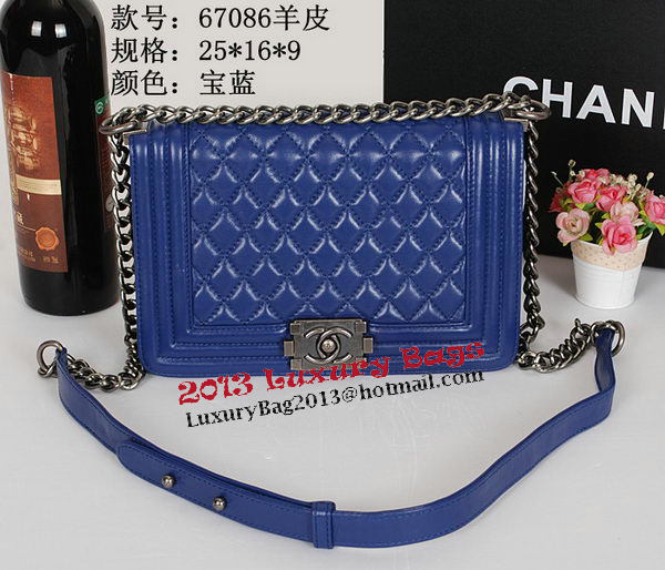 Boy Chanel Flap Shoulder Bag Original Sheepskin Leather A67086 RoyalBlue Boy Chanel Flap Shoulder Bag Original Sheepskin Leather A67086 RoyalBlue