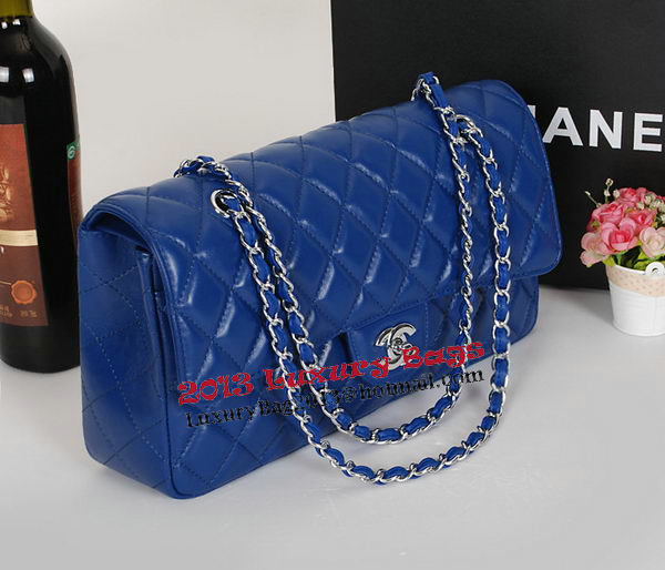 Chanel Classic Flap Bag 1113 RoyalBlue Sheepskin Leather Silver Chanel Classic Flap Bag 1113 RoyalBlue Sheepskin Leather Silver