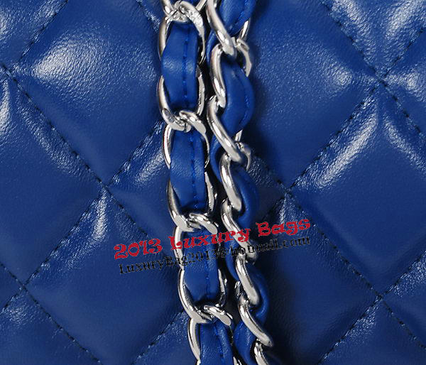 Chanel Classic Flap Bag 1113 RoyalBlue Sheepskin Leather Silver Chanel Classic Flap Bag 1113 RoyalBlue Sheepskin Leather Silver