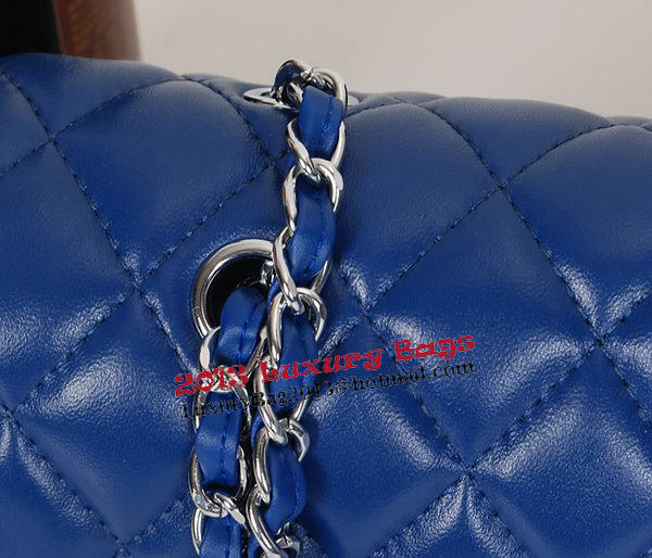 Chanel Classic Flap Bag 1113 RoyalBlue Sheepskin Leather Silver Chanel Classic Flap Bag 1113 RoyalBlue Sheepskin Leather Silver