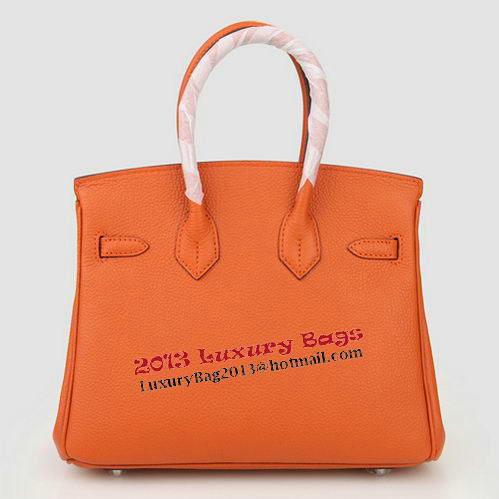Hermes Birkin 25CM Tote Bags Orange Original Leather Gold Hermes Birkin 25CM Tote Bags Orange Original Leather Gold