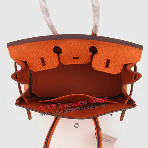 Hermes Birkin 25CM Tote Bags Orange Original Leather Gold Hermes Birkin 25CM Tote Bags Orange Original Leather Gold