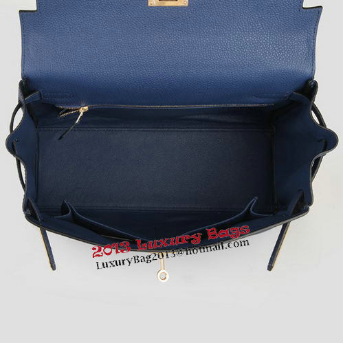 Hermes Kelly 32cm Shoulder Bag Dark Blue Original Leather K32 Gold Hermes Kelly 32cm Shoulder Bag Dark Blue Original Leather K32 Gold
