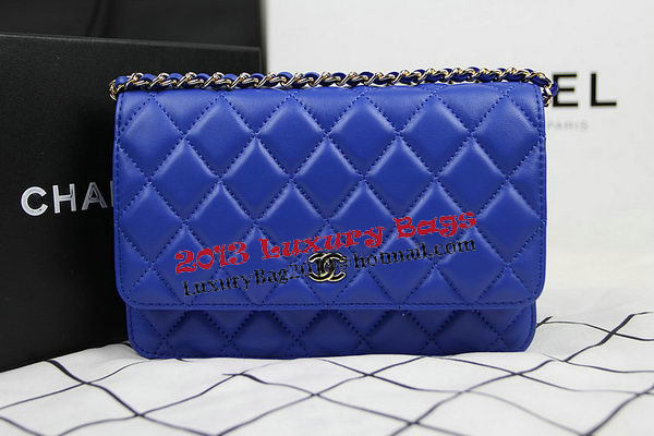 Chanel CHA33814 Blue Original Sheepskin Leather mini Flap Bag Gold Chanel CHA33814 Blue Original Sheepskin Leather mini Flap Bag Gold