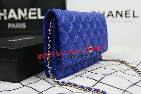 Chanel CHA33814 Blue Original Sheepskin Leather mini Flap Bag Gold Chanel CHA33814 Blue Original Sheepskin Leather mini Flap Bag Gold