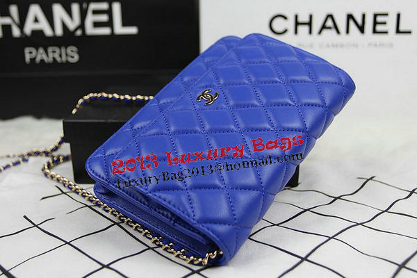 Chanel CHA33814 Blue Original Sheepskin Leather mini Flap Bag Gold Chanel CHA33814 Blue Original Sheepskin Leather mini Flap Bag Gold