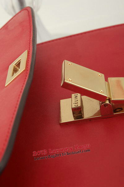 Celine Classic Box Small Flap Bag Smooth Leather 11042 Red Celine Classic Box Small Flap Bag Smooth Leather 11042 Red