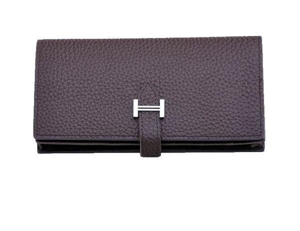 Hermes Bearn Japonaise Bi-Fold Wallet Grainy Leather H68942 Brown