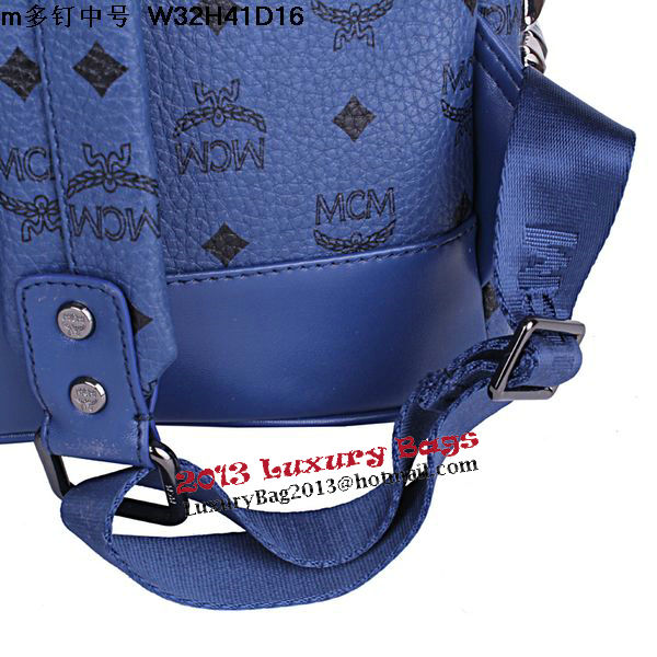 MCM Medium Stark Front Studs Backpack MC4237 Royal MCM Medium Stark Front Studs Backpack MC4237 Royal