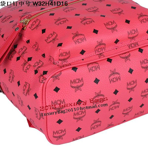 MCM Medium Top Studs Backpack MC4232 Red MCM Medium Top Studs Backpack MC4232 Red