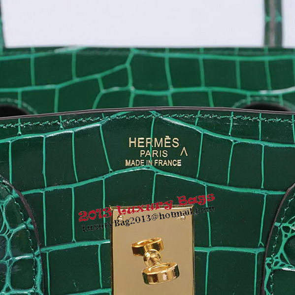 Hermes Birkin 35CM Tote Bag Green Iridescent Croco Leather Gold Hermes Birkin 35CM Tote Bag Green Iridescent Croco Leather Gold
