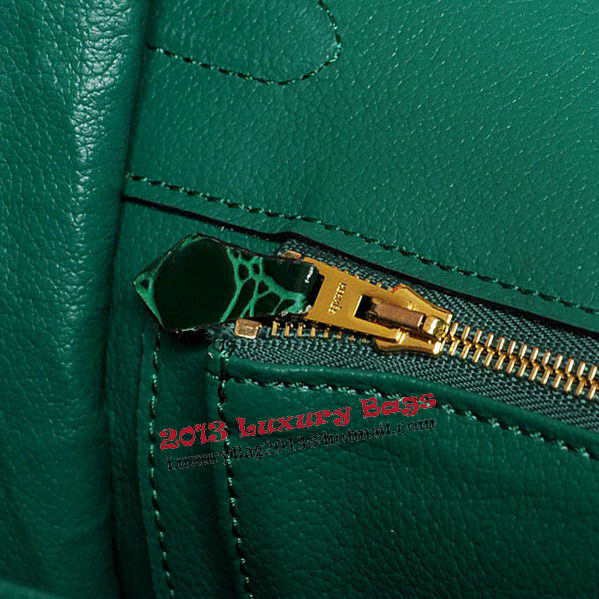 Hermes Birkin 35CM Tote Bag Green Iridescent Croco Leather Gold Hermes Birkin 35CM Tote Bag Green Iridescent Croco Leather Gold