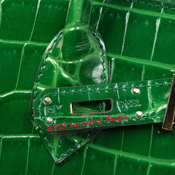 Hermes Birkin 35CM Tote Bags Green Iridescent Croco Leather Gold Hermes Birkin 35CM Tote Bags Green Iridescent Croco Leather Gold