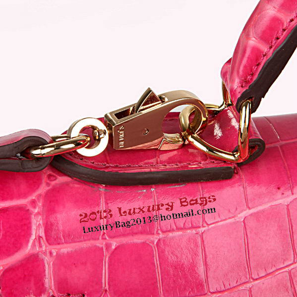 Hermes Kelly 32cm Shoulder Bags Peach Iridescent Croco Leather Gold Hermes Kelly 32cm Shoulder Bags Peach Iridescent Croco Leather Gold