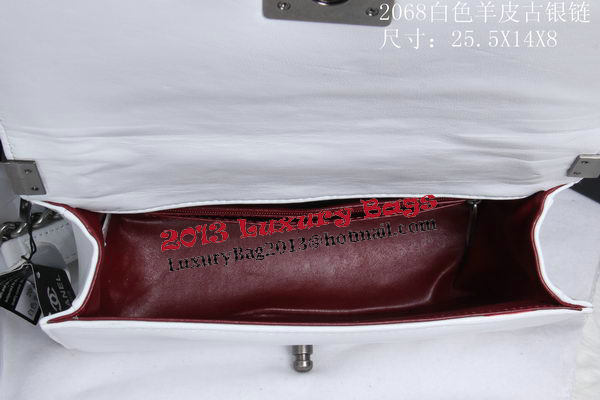 Boy Chanel Flap Shoulder Bag Sheepskin Leather CHA2068 White Boy Chanel Flap Shoulder Bag Sheepskin Leather CHA2068 White