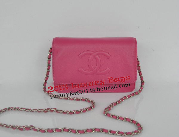 Chanel Flap Shoulder Bag Rose Calfskin Leather CHA33818 Silver Chanel Flap Shoulder Bag Rose Calfskin Leather CHA33818 Silver