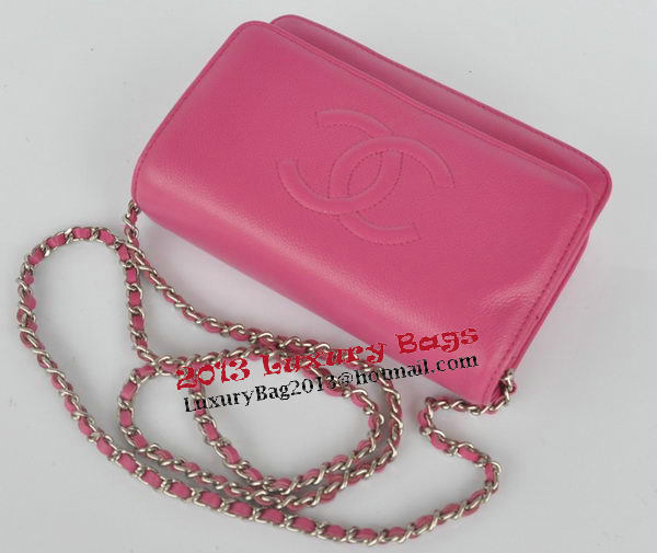 Chanel Flap Shoulder Bag Rose Calfskin Leather CHA33818 Silver Chanel Flap Shoulder Bag Rose Calfskin Leather CHA33818 Silver