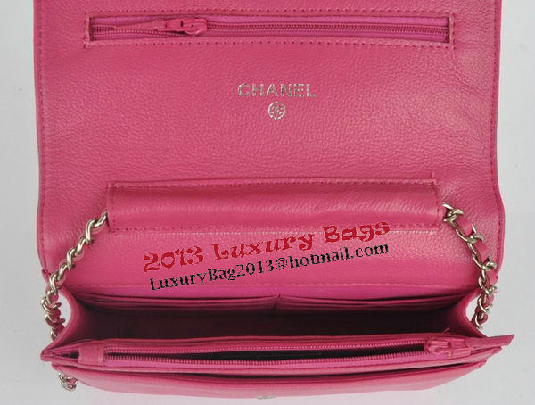 Chanel Flap Shoulder Bag Rose Calfskin Leather CHA33818 Silver Chanel Flap Shoulder Bag Rose Calfskin Leather CHA33818 Silver