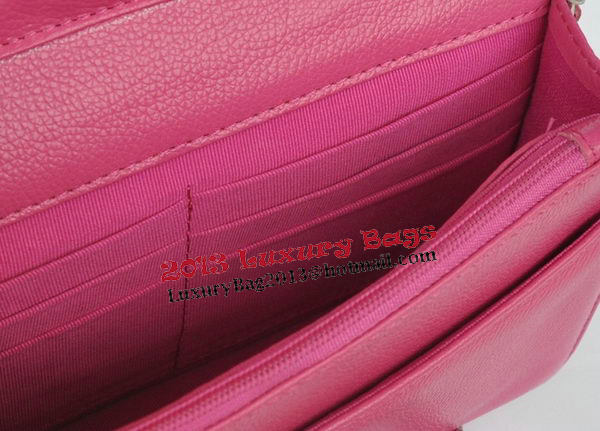 Chanel Flap Shoulder Bag Rose Calfskin Leather CHA33818 Silver Chanel Flap Shoulder Bag Rose Calfskin Leather CHA33818 Silver