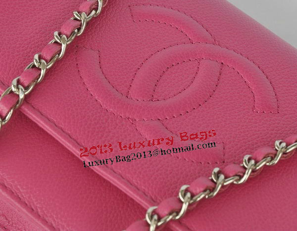 Chanel Flap Shoulder Bag Rose Calfskin Leather CHA33818 Silver Chanel Flap Shoulder Bag Rose Calfskin Leather CHA33818 Silver