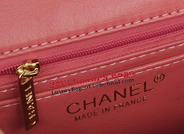Chanel mini Classic Flap Bag Pink Original Sheekskin CHA1115 Gold Chanel mini Classic Flap Bag Pink Original Sheekskin CHA1115 Gold