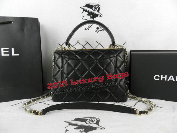 Chanel Classic Top Handle Bag Original Sheepskin Leather A92236 Black Chanel Classic Top Handle Bag Original Sheepskin Leather A92236 Black