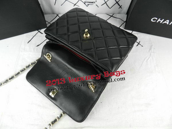 Chanel Classic Top Handle Bag Original Sheepskin Leather A92236 Black Chanel Classic Top Handle Bag Original Sheepskin Leather A92236 Black