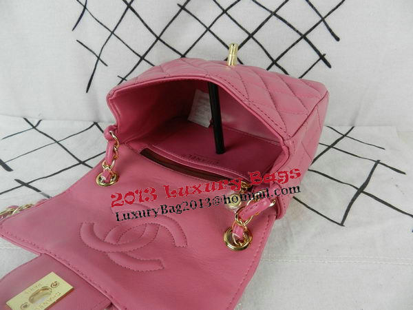 Chanel mini Classic Flap Bag Peach Sheekskin CHA1115 Gold Chanel mini Classic Flap Bag Peach Sheekskin CHA1115 Gold