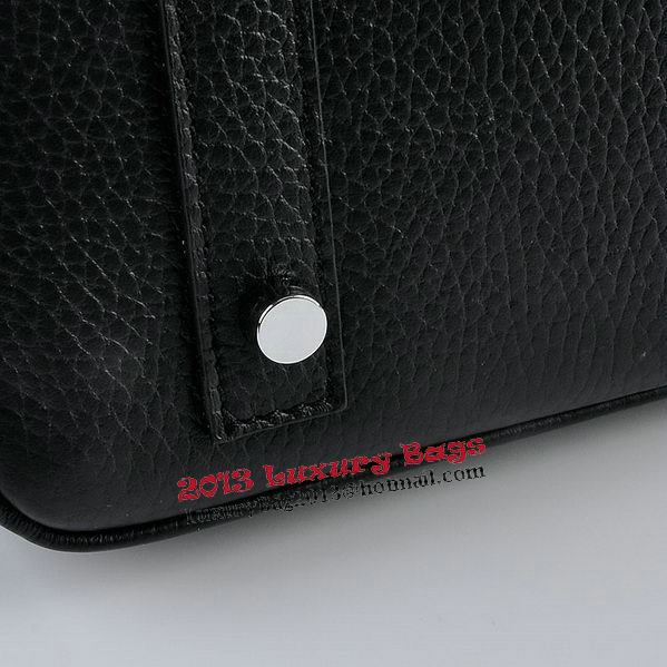Hermes Birkin 35CM Tote Bag Black Grainy Leather Silver Hermes Birkin 35CM Tote Bag Black Grainy Leather Silver