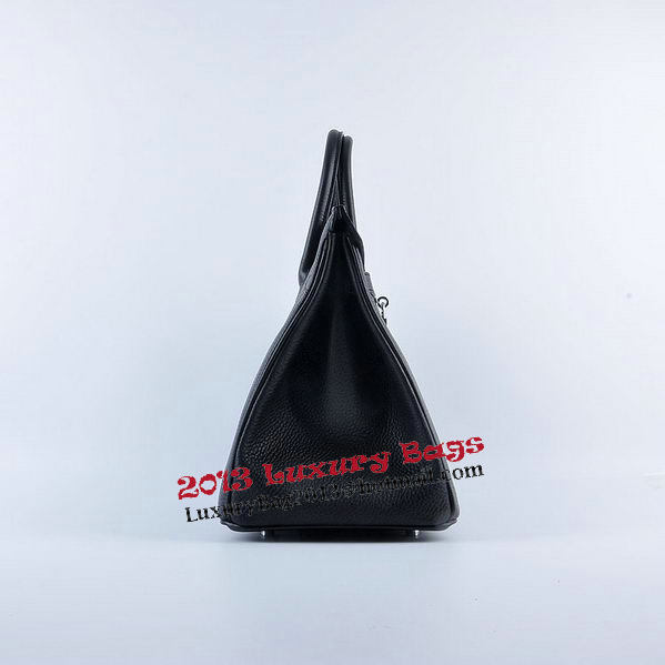 Hermes Birkin 35CM Tote Bag Black Grainy Leather Silver Hermes Birkin 35CM Tote Bag Black Grainy Leather Silver