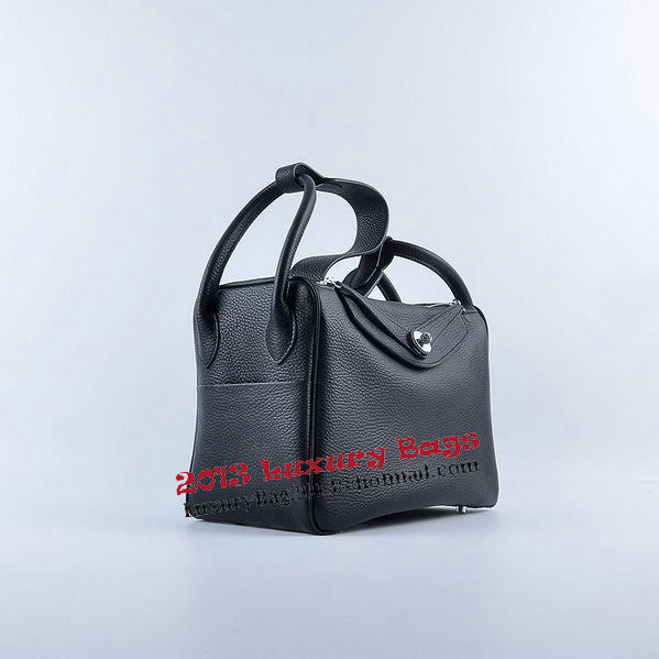 Hermes Lindy 30CM Grainy Leather Shoulder Bag H6207 Black Hermes Lindy 30CM Grainy Leather Shoulder Bag H6207 Black