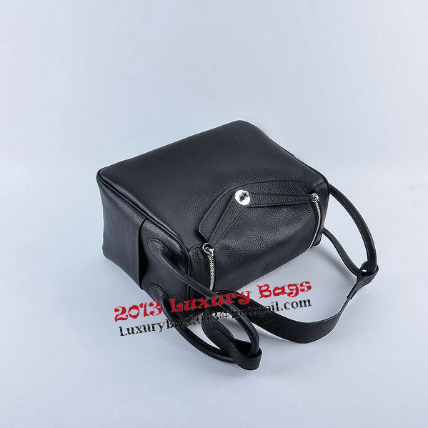Hermes Lindy 30CM Grainy Leather Shoulder Bag H6207 Black Hermes Lindy 30CM Grainy Leather Shoulder Bag H6207 Black