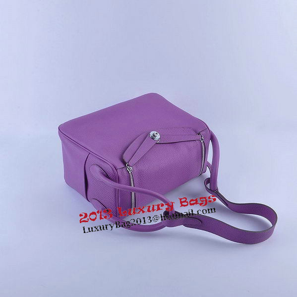 Hermes Lindy 30CM Grainy Leather Shoulder Bag H6207 Purple Hermes Lindy 30CM Grainy Leather Shoulder Bag H6207 Purple