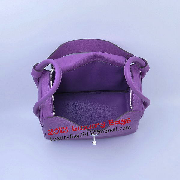 Hermes Lindy 30CM Grainy Leather Shoulder Bag H6207 Purple Hermes Lindy 30CM Grainy Leather Shoulder Bag H6207 Purple