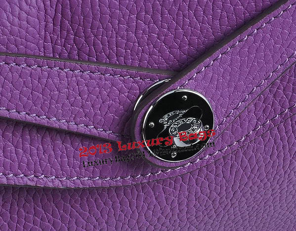 Hermes Lindy 30CM Grainy Leather Shoulder Bag H6207 Purple Hermes Lindy 30CM Grainy Leather Shoulder Bag H6207 Purple