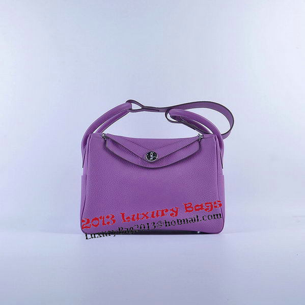 Hermes Lindy 30CM Grainy Leather Shoulder Bag H6207 Purple Hermes Lindy 30CM Grainy Leather Shoulder Bag H6207 Purple