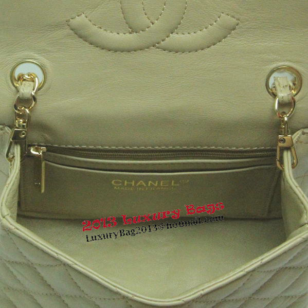 Chanel mini Classic Flap Bag Apricot Leather 1115 Gold Chain Chanel mini Classic Flap Bag Apricot Leather 1115 Gold Chain