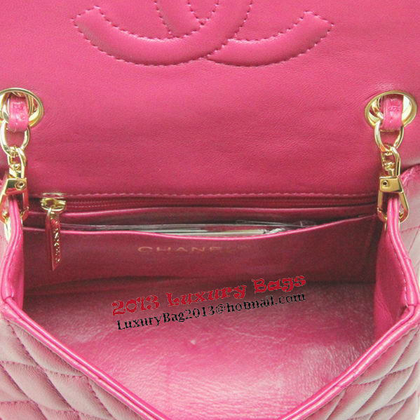 Chanel mini Classic Flap Bag Rose Leather 1115 Gold Chain Chanel mini Classic Flap Bag Rose Leather 1115 Gold Chain