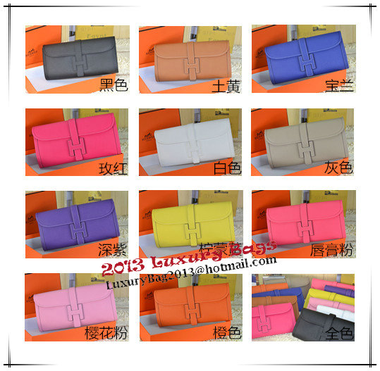 Hermes Jige Clutch Bag Calfskin Leather Light Red Hermes Jige Clutch Bag Calfskin Leather Light Red