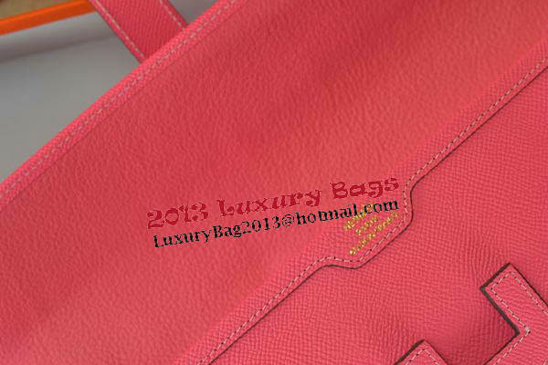 Hermes Jige Clutch Bag Calfskin Leather Light Red Hermes Jige Clutch Bag Calfskin Leather Light Red