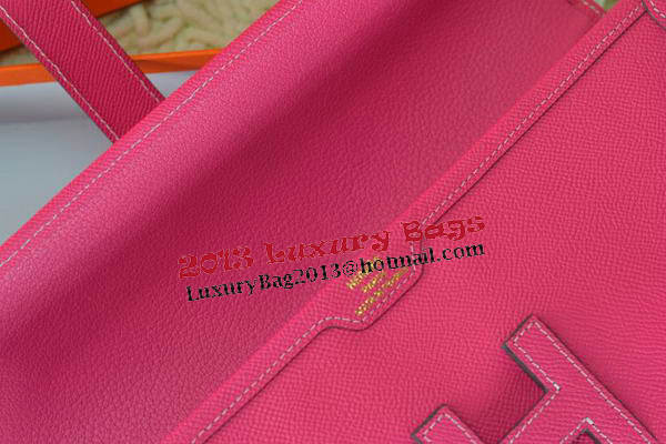 Hermes Jige Clutch Bag Calfskin Leather Rose Hermes Jige Clutch Bag Calfskin Leather Rose
