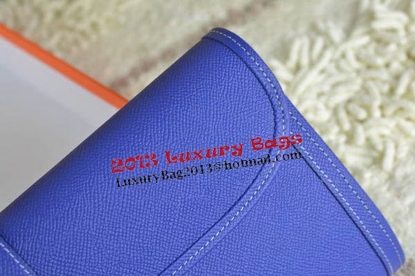 Hermes Jige Clutch Bag Calfskin Leather Royal Hermes Jige Clutch Bag Calfskin Leather Royal