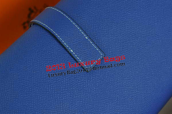 Hermes Jige Clutch Bag Calfskin Leather Royal Hermes Jige Clutch Bag Calfskin Leather Royal