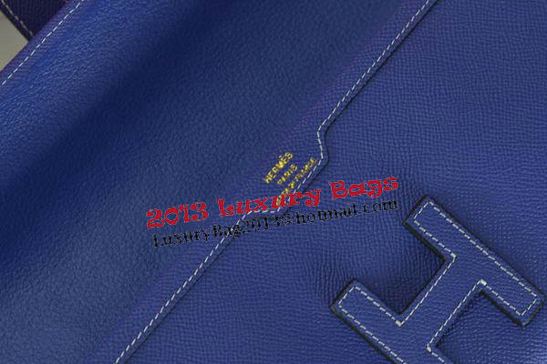 Hermes Jige Clutch Bag Calfskin Leather Royal Hermes Jige Clutch Bag Calfskin Leather Royal
