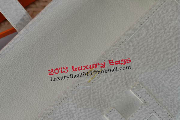 Hermes Jige Clutch Bag Calfskin Leather White Hermes Jige Clutch Bag Calfskin Leather White